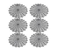 Scary Spiderweb Placemats Nonslip PVC Materials Halloween Table Setting Accessories for Party or Daily Dining Spiderweb PVC Decor Adult Dining Horror Movie Night Decorations Scary Setting Supplies