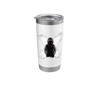 Scary Stranger Devil Eyes Horror Art Design Stainless Steel Insulated Tumbler