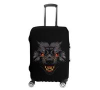 Scary Werewolf Face Luggage Cover Washable Suitcase Protector Anti-Scratch Suitcase Covers Fits 18-32 Inch S