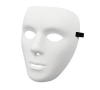 Scary White Faceless Horror Mask for Adults - Blank Ghost Costume Mask with Elastic Strap for Halloween, Cosplay, Party & Haunted House