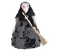 Scary Witch Broom Wizard Decoration, Horror Broom Doll Halloween Decoration,Halloween Decoration Lives On Broom - Halloween Decoration Accessories Made In China