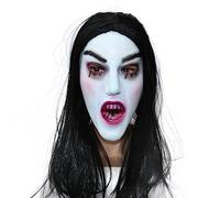 Scary Woman Headwear Long Hair Scary Woman Headpiece Halloween Party Cosplays Costume Creepier Headgear Head Horror Prop Creepier Party Cosplays Costume Headwear Prop Women Head Gear Scary Crying With
