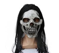 Scary Woman Headwear Long Hair Scary Woman Headpiece Halloween Party Cosplays Costume Creepier Headgear Head Horror Prop Creepier Party Cosplays Costume Headwear Prop Women Head Gear Scary Crying With