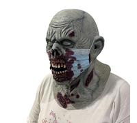 Scary Zombie - Halloween Horror Headwear With Realistic Design | Terrifying Alien Zombiie Miassk | Skull Evil For Cosplay, Haunted House And Spooky Holiday Events