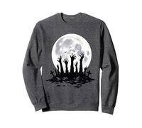 Scary Zombie Hands Full Moon Horror Halloween spooky season Sweatshirt