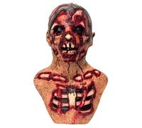 Scary Zombie Mask for Adults Latex Full Head Halloween Horror Props | Latex Full Head Mask, One Size Adult, Exposed Skull Design, Eye and Mouth Openings, Halloween Fancy Dress, Men, Women