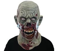 Scary Zombie Masque - Halloween Horror Zombie Latex Masque - Terrifying Cosplay Prop, Breathable Headwear for Stage Performance Theatre Masquerade Haunted House