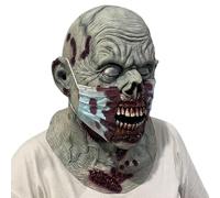 Scary Zombie Masque | Zombie Latex Facial Masque for Halloween | Terrifying Cosplay Prop, Breathable Headwear for Stage Performance Theatre Masquerade Haunted House