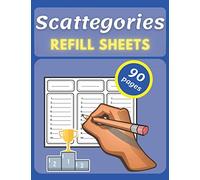 Scattegories Refill sheets: 90 score playing sheets | record keeper book