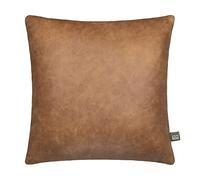 Scatter Box Hollis Vegan Leather Textured Feather Filled Piped Edge Cushion, Tan, 43 x 43 Cm