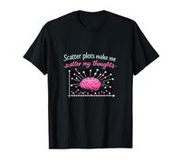Scatter Plots Data Science Brain Graphic T-Shirt