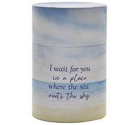 Scatter Tube, Cremation Urn, Scattering Ashes Urn - 12cm Scatter Tube - Design - I Wait for You 7342