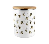 Scattered Bees Canister - Bumblebee Large Enamel Home & Kitchen Storage Container/Gifts for Bee Lovers