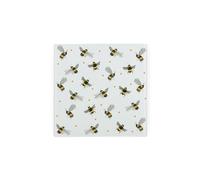 Scattered Bees Glass Hot Pot Stand - Bee Décor Gift Small Square Kitchen Trivet/Worktop Protector 20cm x 20cm (8" x 8")