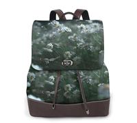 Scattered Daisy Print Leather Women's Backpack Travel Bag Ladies Versatile Small Backpack Business Leisure,One Size