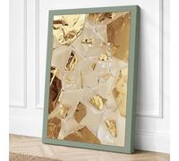 Scattered Fragments Abstract Canvas Wall Art Print 30x20 Inch (76 x 51 cm)