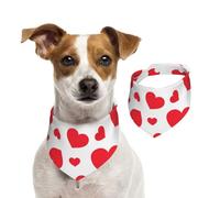 Scattered Heart,Dog Bandanas Cotton Pet Scarf Adjustable Bibs for Pet,M