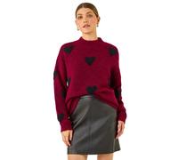 Scattered Heart Knit Jumper Roman Red One Size