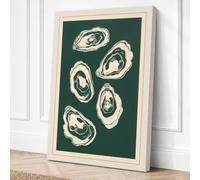 Scattered Oyster Shells Canvas Wall Art Print 24x16 Inch | Ready to Hang, Gallery Wrapped, Fade-Resistant Inks, Securely Packaged, UK Made