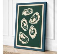 Scattered Oyster Shells Canvas Wall Art Print 24x16 Inch | Ready to Hang, Gallery Wrapped, Fade-Resistant Inks, Securely Packaged, UK Made