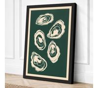 Scattered Oyster Shells Canvas Wall Art Print 24x16 Inch | Ready to Hang, Gallery Wrapped, Fade-Resistant Inks, Securely Packaged, UK Made