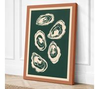 Scattered Oyster Shells Canvas Wall Art Print 24x16 Inch | Ready to Hang, Gallery Wrapped, Fade-Resistant Inks, Securely Packaged, UK Made