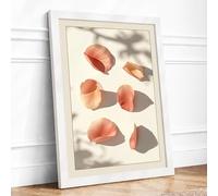 Scattered Rose Petals Botanical Framed Wall Art Print A2 (59.4×42cm) White, Wall Decor for Living Room, Bedroom, Office & Home, Ready to Hang, Art Gift