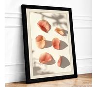 Scattered Rose Petals Botanical Framed Wall Art Print A3 (42×29.7cm) Black, Wall Decor for Living Room, Bedroom, Office & Home, Ready to Hang, Art Gift