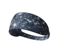 Scattered Snowflakes Print Stretchy Headbands, Soft Breathable Workout Headbands for Yoga, Running and Fitness