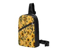Scattered Sunflower Backpack Satchel Multi-Purpose Chest Bag Trekking Waterproof Satchel