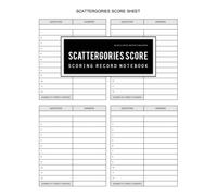 Scattergories Score Notebook: Scattergories Scoring Game Record Keeper for Keep Track of Who's Ahead In Your Favorite Creative Thinking Category Based Party Game