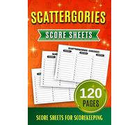 Scattergories Score Sheets: 120 Large Pages For Scorekeeping (6 x 9 inches)
