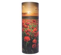 Scattering Ashes Urn, Eco-friendly Biodegradable Cremation Urn Scatter Tube (Poppy Sunset Small For Child/Pet/Part Ashes)