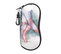 SCAUA Ballet Dancer Sunglasses Soft Case Ultra Light Neoprene Eyeglass Case With Carabiner Portable Glasses Case