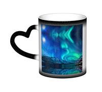 SCAUA Northern Lights Heat Sensitive Color Changing Mug Ceramic Coffee Cups Funny Creative Coffee Mug Birthday Cups