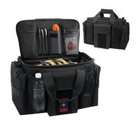 SCAVATA Law Enforcement Patrol Bag, Tactical Car Front Seat Organizer with MOLLE Webbing, Large Capacity Police Duty Gear Bag, Black