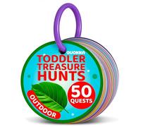 Scavenger Hunt Game for Kids 3-5 Year Olds - Toddler Activities Indoor | 50 Scavenger Hunt Card Games for Kids - Fun Educational Play for Preschool - Large Easy-to-Read Text - Travel Games for Kids