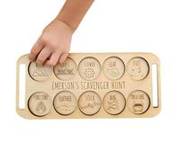 Scavenger Hunt Games for Kids - Educational Wooden Board | Nature Scavenger Hunt for Kids - for Camping Backyard Educational Activity Road Trip Birthday Stocking Stuffer Preschool Learning Exploration