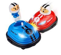 Scayans Remote Control Bumper Cars Toys for Kids Cartoon Car with Ejecting Drivers for Boys Girls Adult 2Pack Road Rage Car with Light, Family Party Games Christmas Birthday Gift for Kids