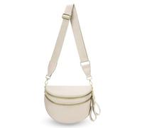 Scazu Fall Bum Bag Crossbody, 2025 Trendy Checkered/Solid Nylon Waterproof Adjust Wide Straps Large Mom Diaper Bag, Beige, Bum Bag Crossbody