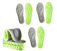 Scazu Pickleball Insoles for Women Men 4D Comfort Breathable Cloud Cushion Memory Foam Inserts (3 Pairs, Men 4-4.5 / Women 5.5-6)