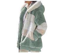 SCBFDI Black of Friday Cyber of Monday, Womens Autumn Winter Teddy Fleece Zipper Soft Fluffy Winter Thick Warm Open Front Fashionable Furry Cardigan Parka Outwear Coat Hooded Jacket, Ladies Sweatshir