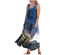 SCBFDI Sun Dress Mother of The Bride Dresses Ladies Summer Dresses Womens Summer Dresses Plus Size Ladies Dresses Size 16 UK Midi Length Ladies Black Dresses Spring Outfits for Black 5XL