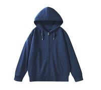 SCBFDI Sweatshirts for Women Uk Oversized Personalised Hoodie Women's Mataland White Jacket Whitefox Womens Sweatshirt Full Zip Fleece Blue M