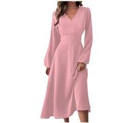 SCBFDI Y2K Dress Ladies Summer Dress Maxi Dresses with Sleeves White Dress Plus Size Maxi Dresses Size 18 Floral Maxi Dresses Roman Summer Dresses for Women UK Maternity Dress Plus Pink 2XL