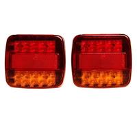 SCBSTKBGGW Car Rear Lights 12V Trailer Truck 20 Taillight Brake Stop Turn Signal Indicator Light Lamp 107x102x30mm Tail Assembly Car Rear Light Assemblies