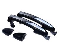 SCBSTKBGGW Handle Replacement for Hyundai Santa Fe 2007-2012 Car Sliding Exterior Handle Door Repair Chrome Black Outer 826512B000 826612B000(Rear Side)