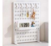 SCBTGKLN Clamp-on Desk Pegboard, Privacy Panel for Office, Pegboard Display, Desk Accessories for Office Gaming Home, No-Drill(White,30x40cm/12 x15.7)