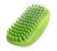 SCC SHOECARE COLLECTION Premium Pet Shampoo Brush Great Grooming Curry Comb for Soothing and Massaging Dogs, Cats, Horse with Short or Long Hair - Soft Rubber Bristles Shedding