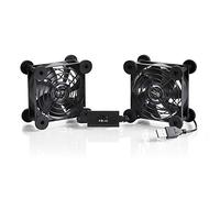 SCCCF Dual 80mm USB Speed Control Fan, 5V Portable Cooling Fan for Flat-Screen TV Receiver Router DVR PlayStation Xbox Computer Cabinet Cooler